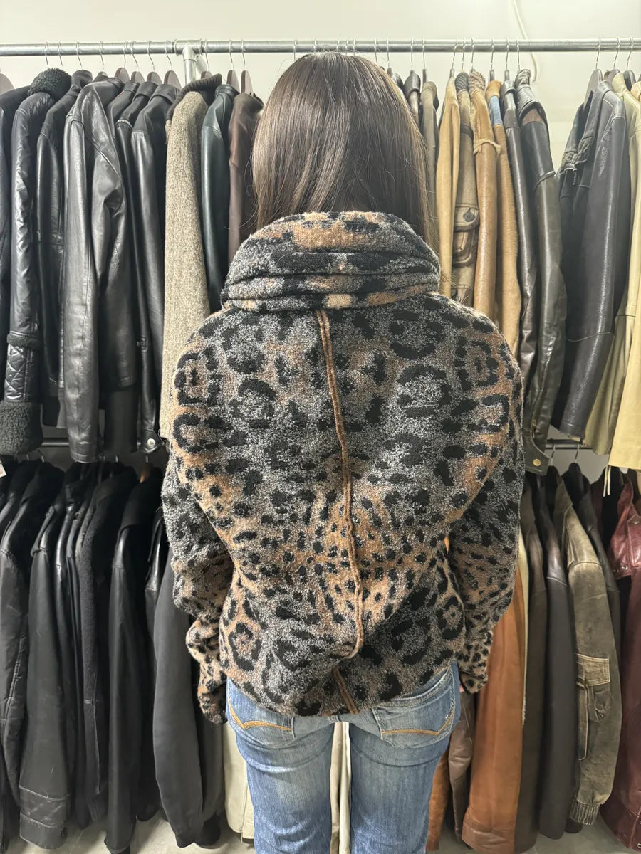 2000s Roberto Cavalli Leopard Fleece Cardigan (M/L) tOEuBlA 4