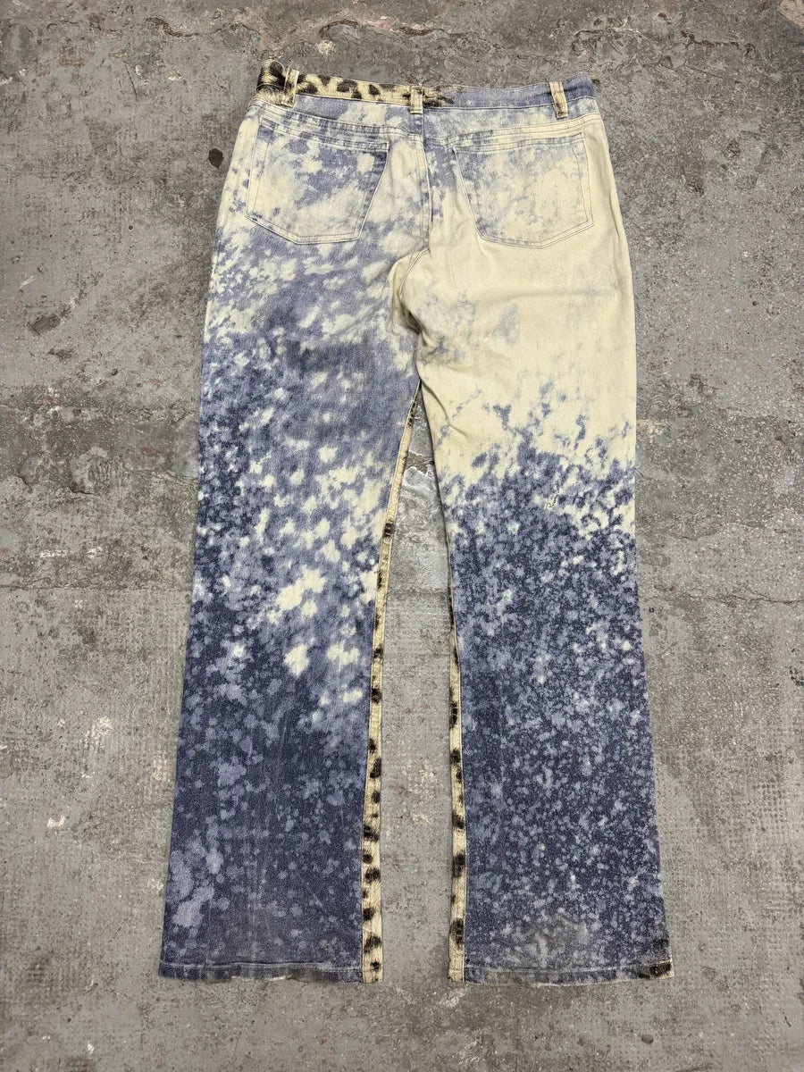 2000s Roberto Cavalli Leopard Ocean Exploration Pants (M) HMvuDOh 3