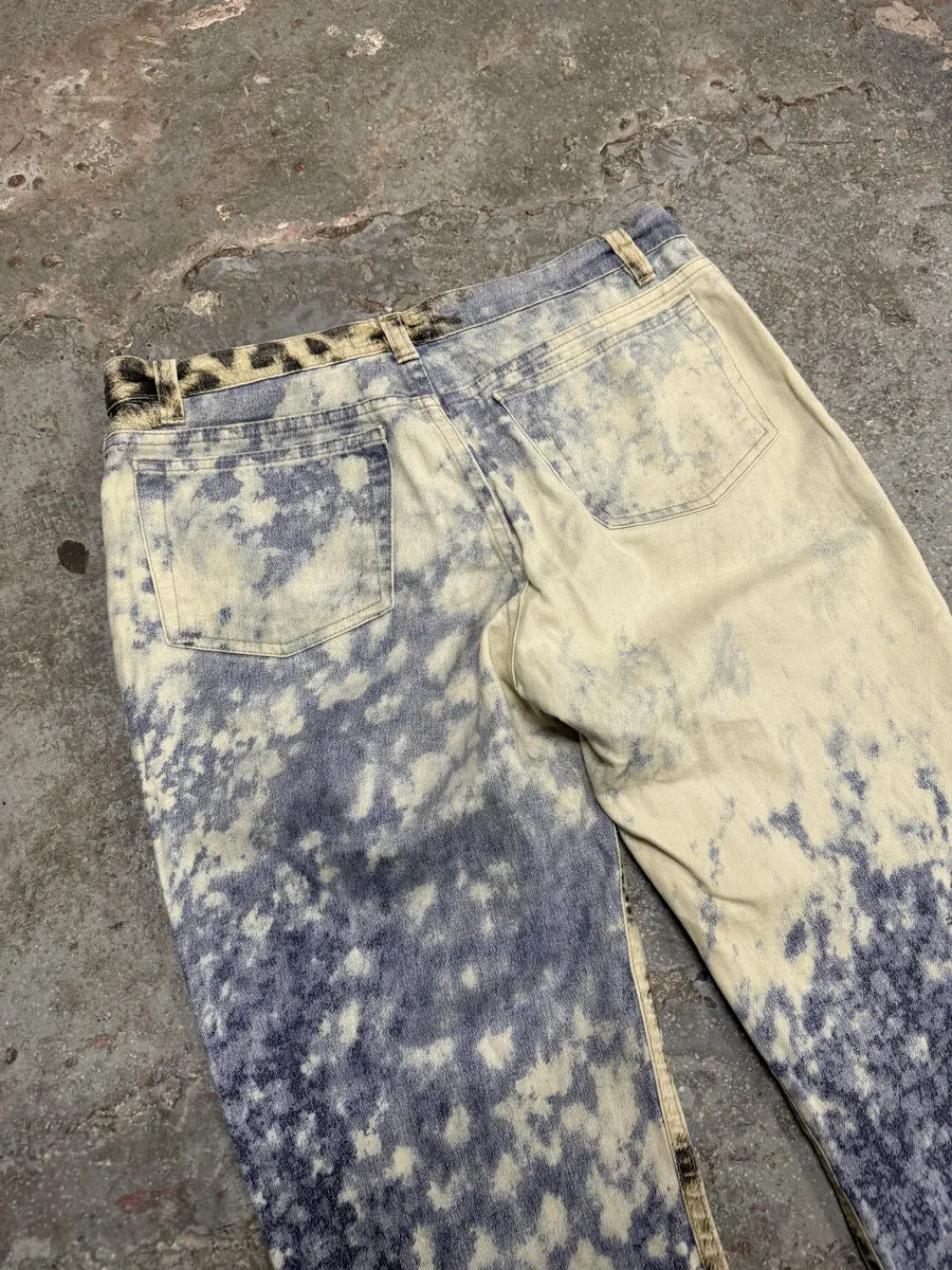 2000s Roberto Cavalli Leopard Ocean Exploration Pants (M) HMvuDOh 9