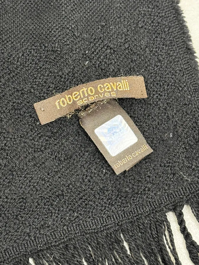 2000s Roberto Cavalli Leopard Print Effect Wool Scarf gYVPYaL 4