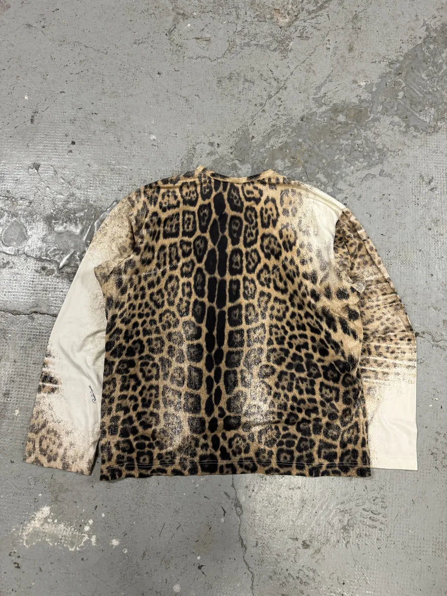 2000s Roberto Cavalli Leopard Print Longsleeves (S) RkIQhOW 4