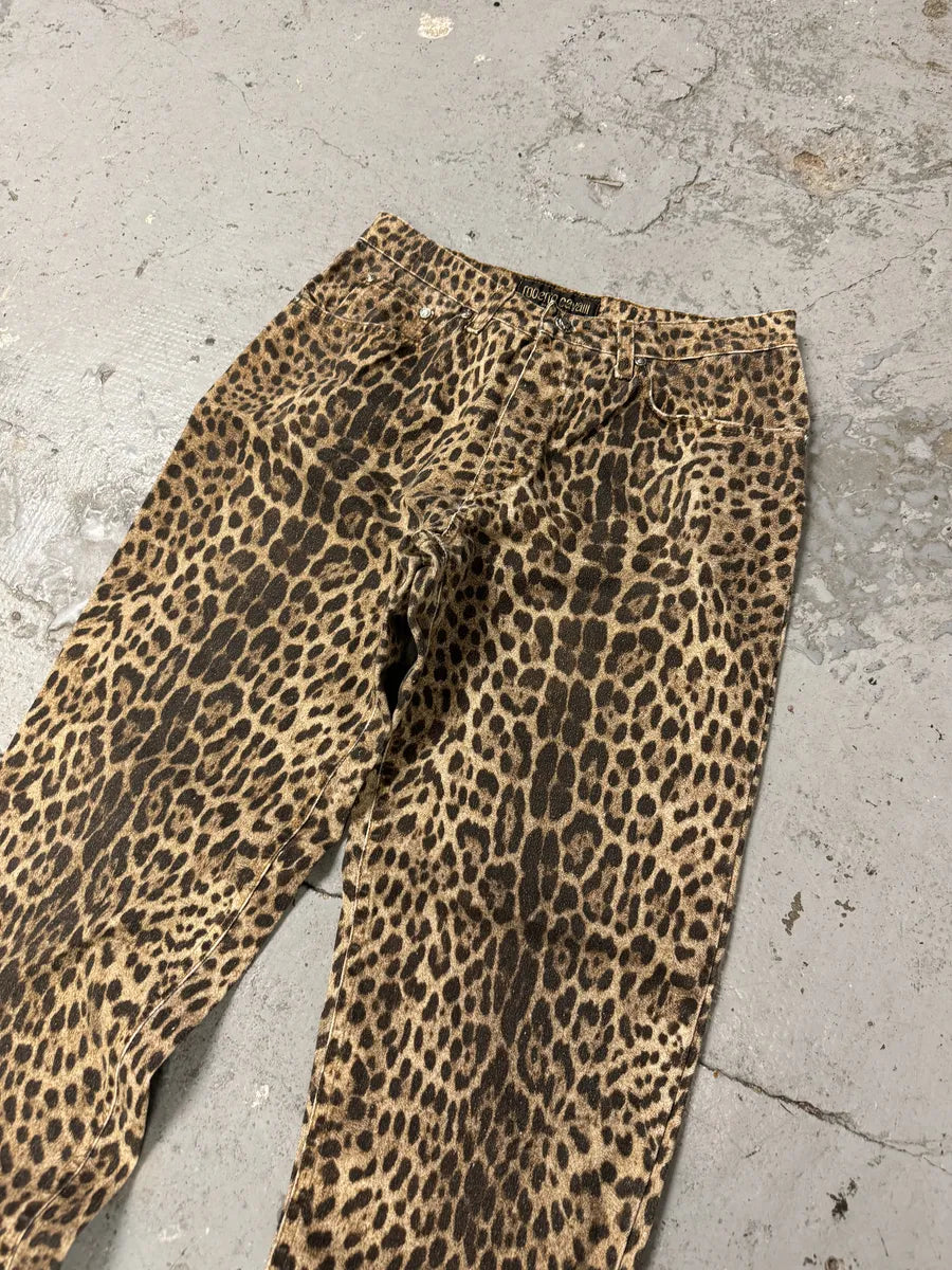 2000s Roberto Cavalli Leopard Print Pants oolIVUr 4