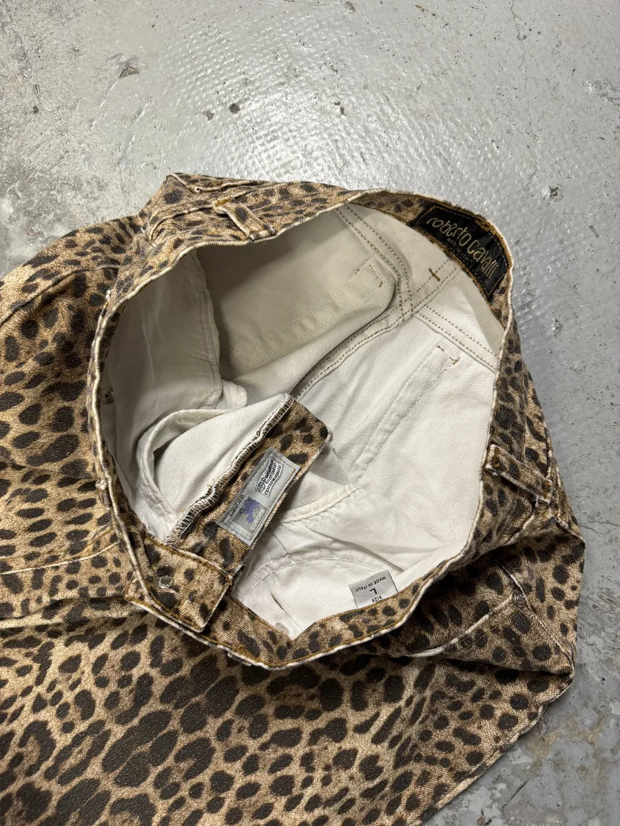 2000s Roberto Cavalli Leopard Print Pants oolIVUr 8