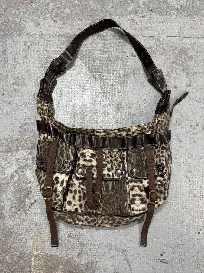 2000s Roberto Cavalli Leopard Print Shoulder Bag aGMsADK 0