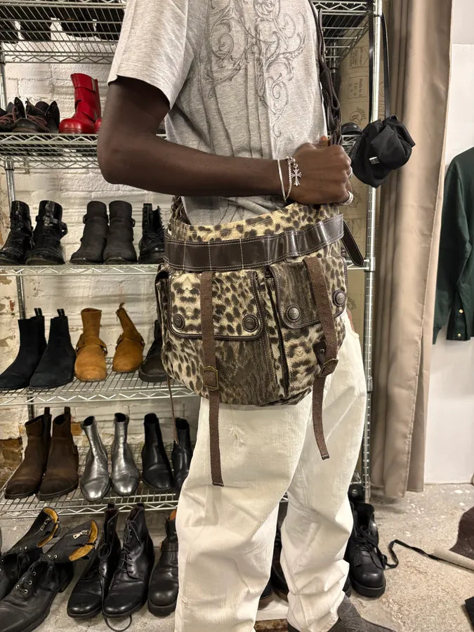 2000s Roberto Cavalli Leopard Print Shoulder Bag aGMsADK 2