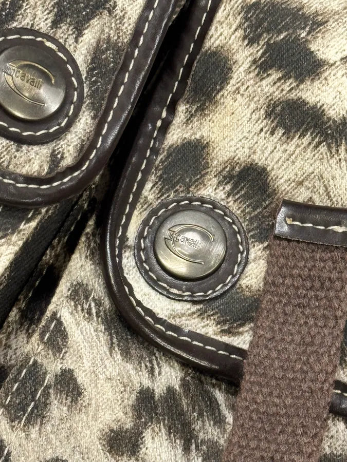 2000s Roberto Cavalli Leopard Print Shoulder Bag aGMsADK 4