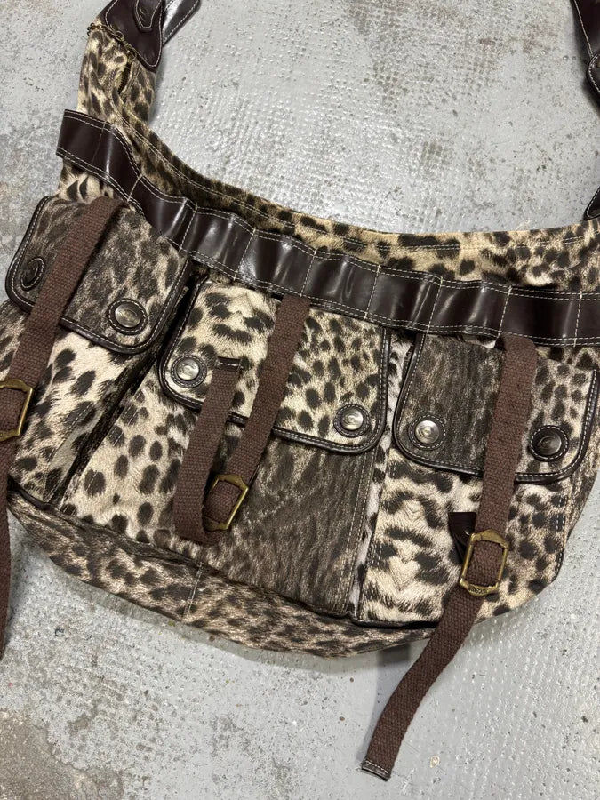 2000s Roberto Cavalli Leopard Print Shoulder Bag aGMsADK 5