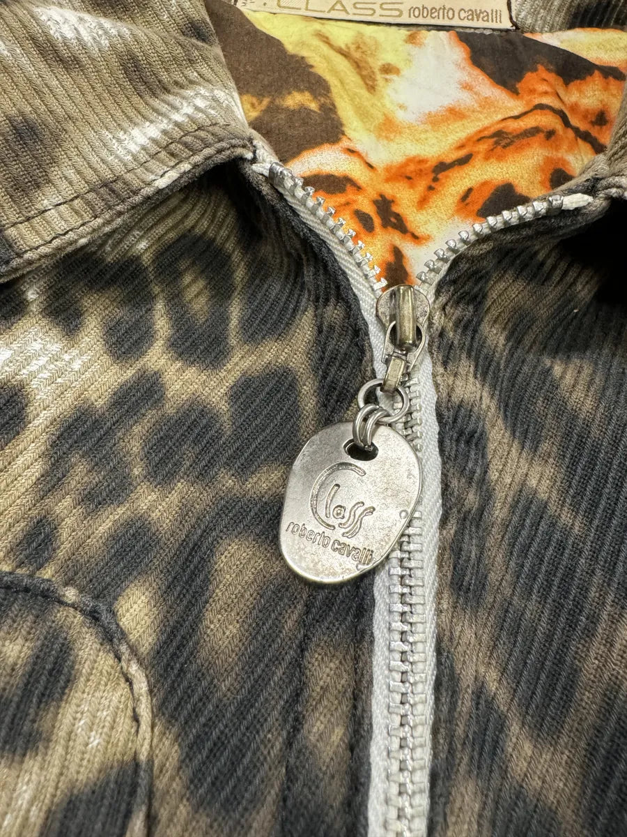 2000s Roberto Cavalli Leopard Print Zip Jacket (M) jIiNDhu 11