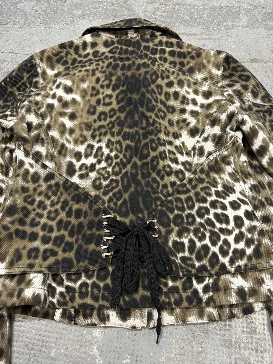 2000s Roberto Cavalli Leopard Print Zip Jacket (M) jIiNDhu 8