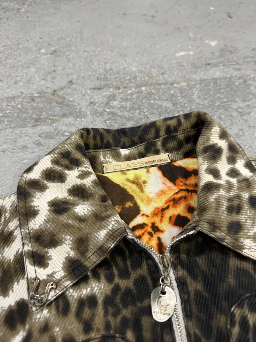 2000s Roberto Cavalli Leopard Print Zip Jacket jIiNDhu 9
