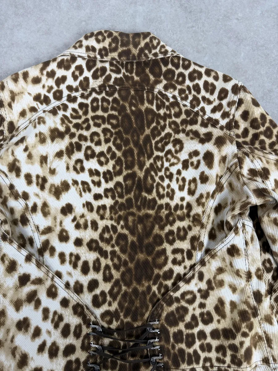 2000s Roberto Cavalli Leopard Print Zip-up Jacket vPBLWCO 9