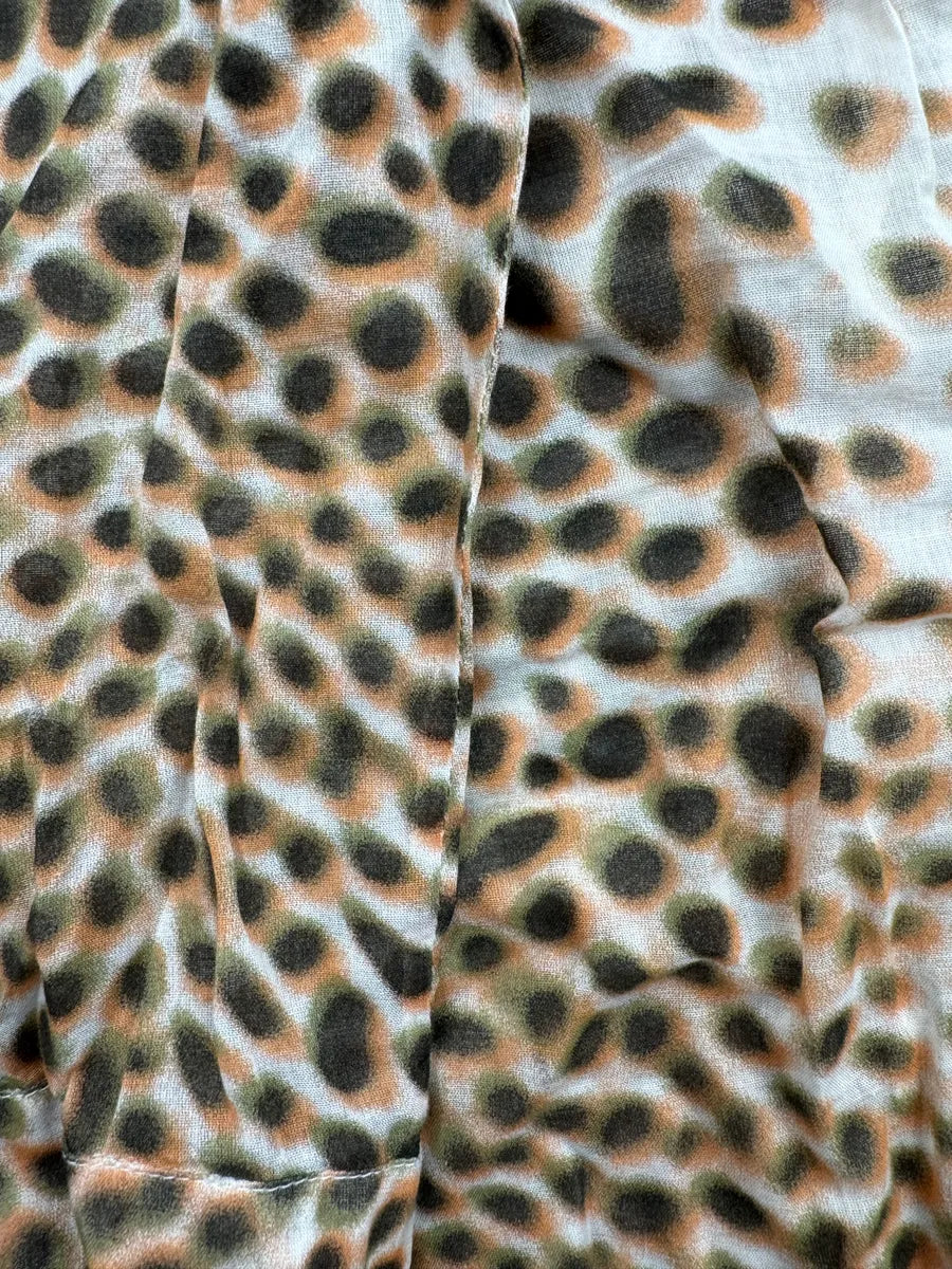 2000s Roberto Cavalli Leopard Sequin White & Brown Shirt VchtCgn 6