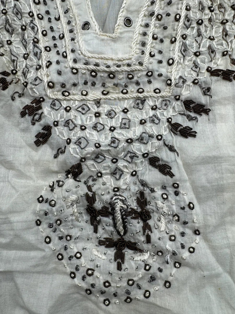 2000s Roberto Cavalli Leopard Sequin White & Brown Shirt VchtCgn 7