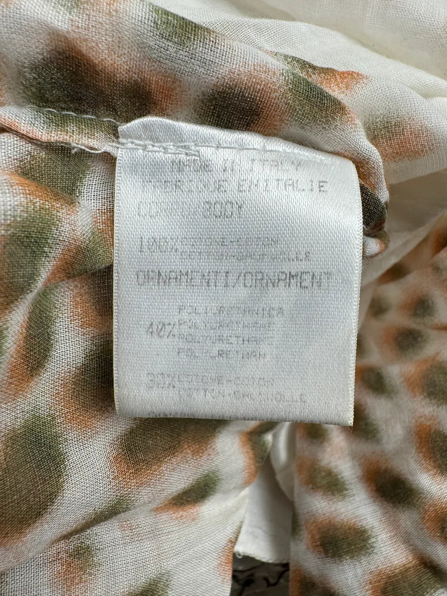 2000s Roberto Cavalli Leopard Sequin White & Brown Shirt VchtCgn 9