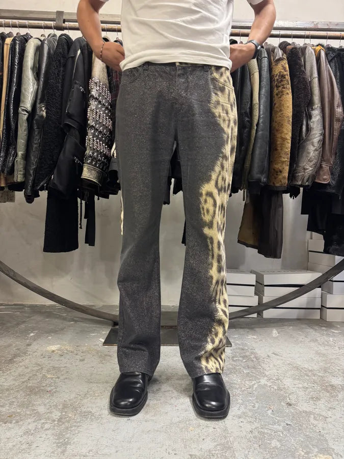 2000s Roberto Cavalli Leopard Shimmering Brut Pants (M) FPvwTuq 5