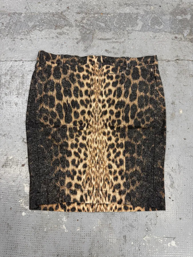 2000s Roberto Cavalli Leopard Skirt nFTUQWx 4