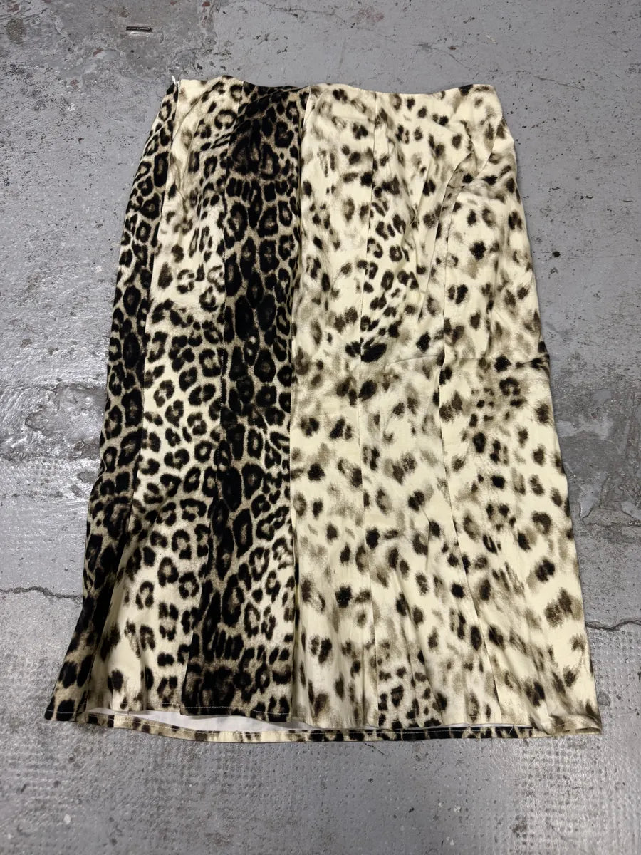 2000s Roberto Cavalli Leopard Soft Skirt hQhezSA 0