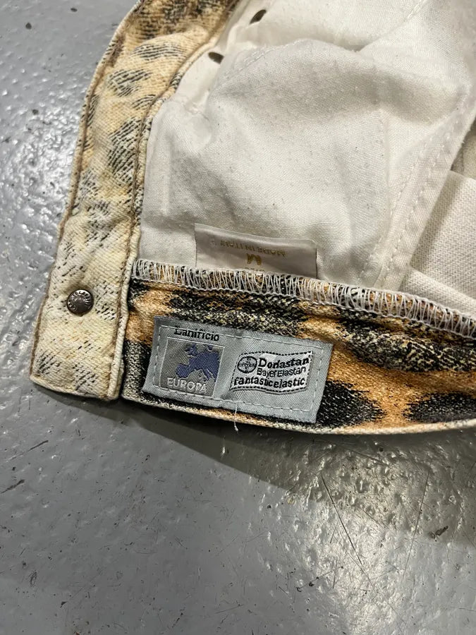 2000s Roberto Cavalli Leopard White & Beige Pants mmgZBVS 10