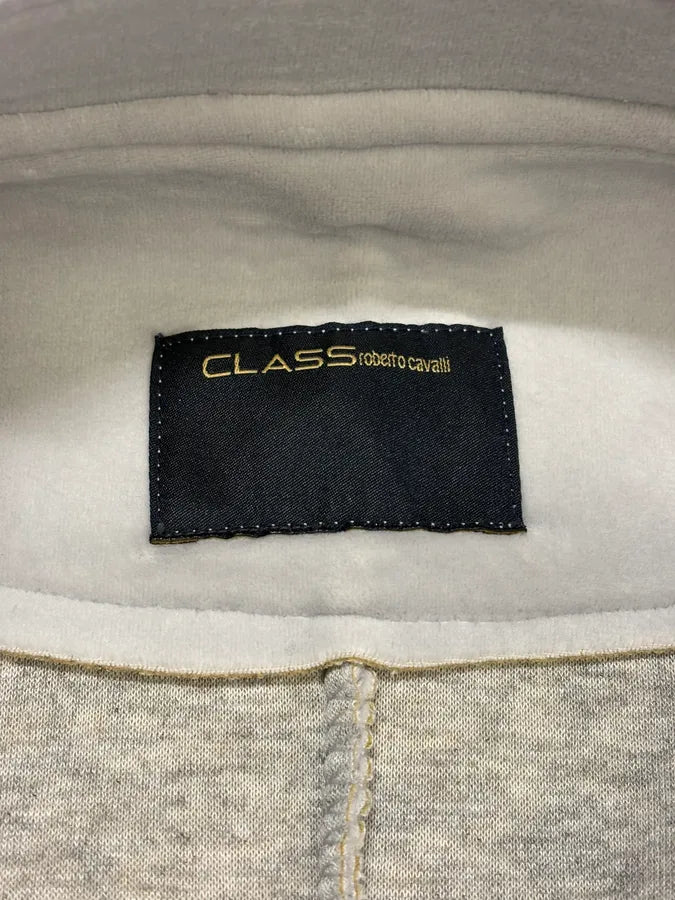 2000s Roberto Cavalli Grey Officer Double-Breasted Blazer Jacket tFiiQFd 8