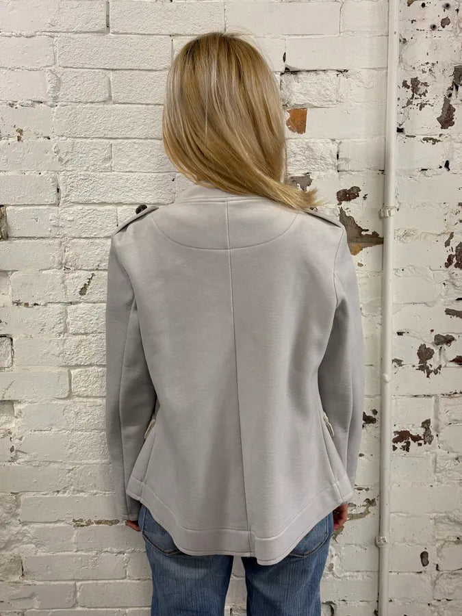 2000s Roberto Cavalli Grey Officer Double-Breasted Blazer Jacket tFiiQFd 2