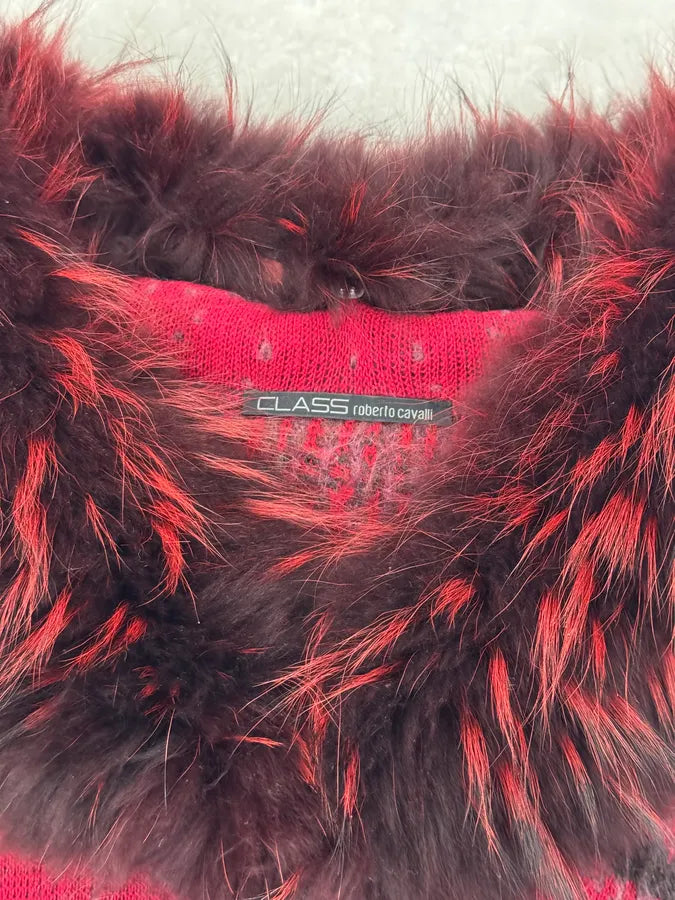 2000s Roberto Cavalli Long Devil Satan Mohair Raccoon Cardigan DnRYuEe 10