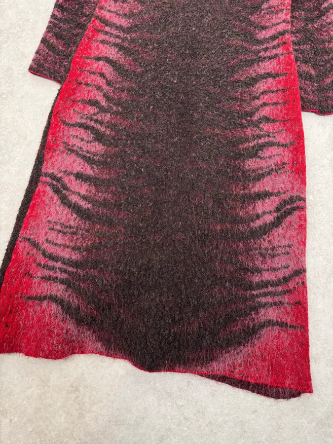 2000s Roberto Cavalli Long Devil Satan Mohair Raccoon Cardigan DnRYuEe 8