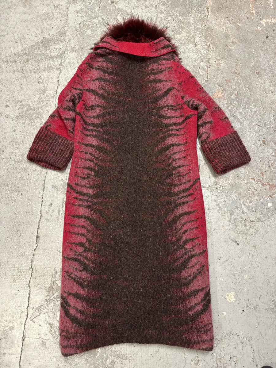2000s Roberto Cavalli Long Devil Satan Mohair Raccoon Cardigan (L/XL) KBmFosp 1