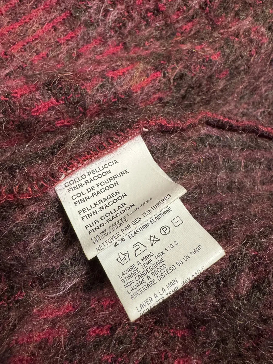 2000s Roberto Cavalli Long Devil Satan Mohair Raccoon Cardigan (L/XL) KBmFosp 11