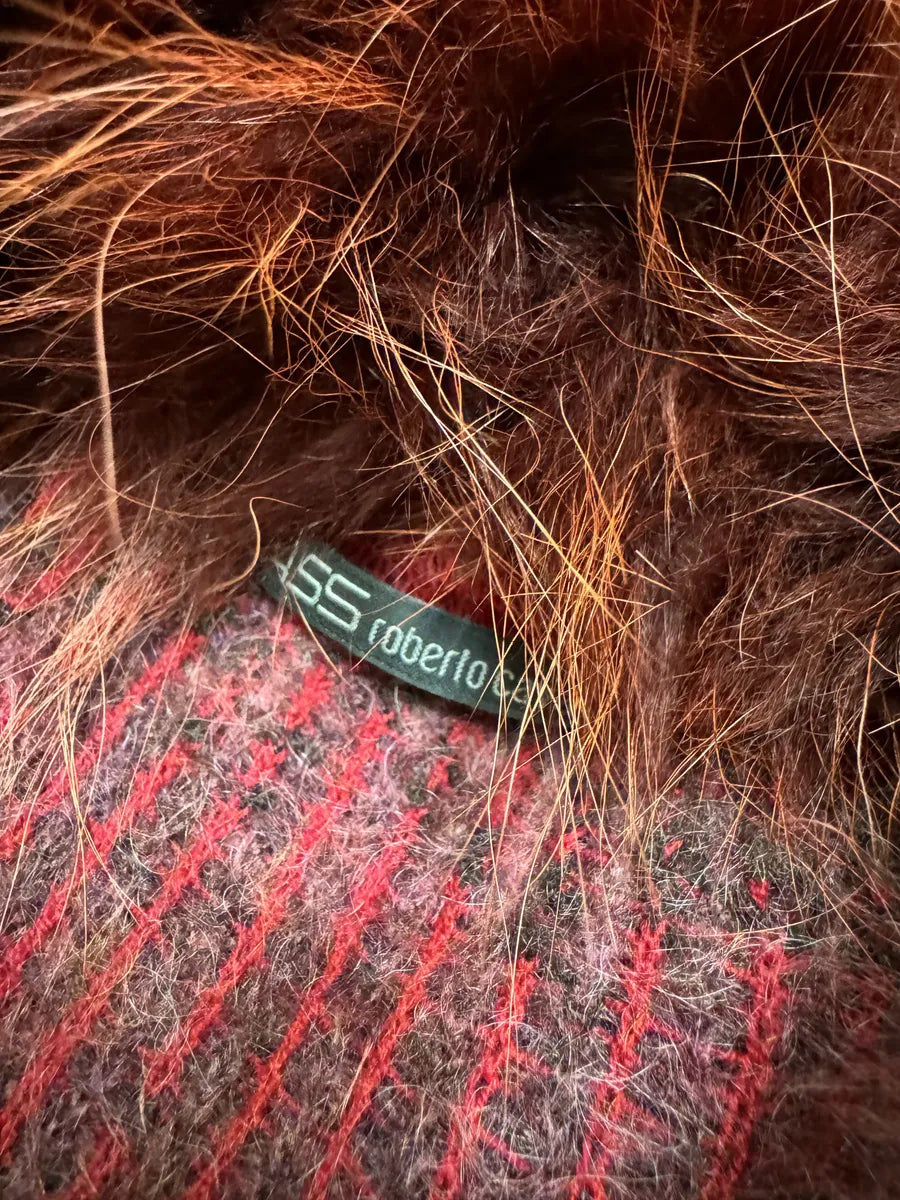 2000s Roberto Cavalli Long Devil Satan Mohair Raccoon Cardigan (L/XL) KBmFosp 9