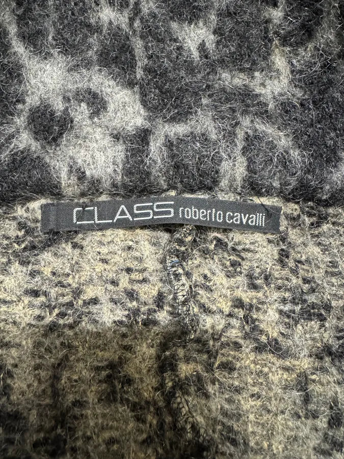 2000s Roberto Cavalli Long Mohair Zip-up Leopard Effect Jacket (S) CDxMFrN 8