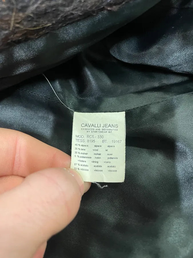 2000s Roberto Cavalli Long Mohawk Brown & Black Fur Jacket (M) sPzUcJJ 8