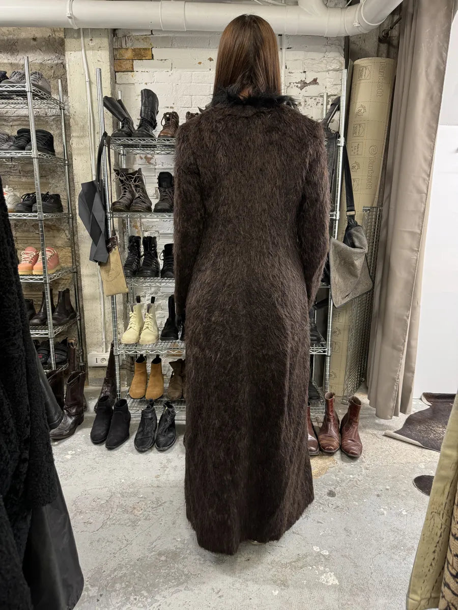 2000s Roberto Cavalli Long Mohawk Brown & Black Fur Jacket (M) sPzUcJJ 2