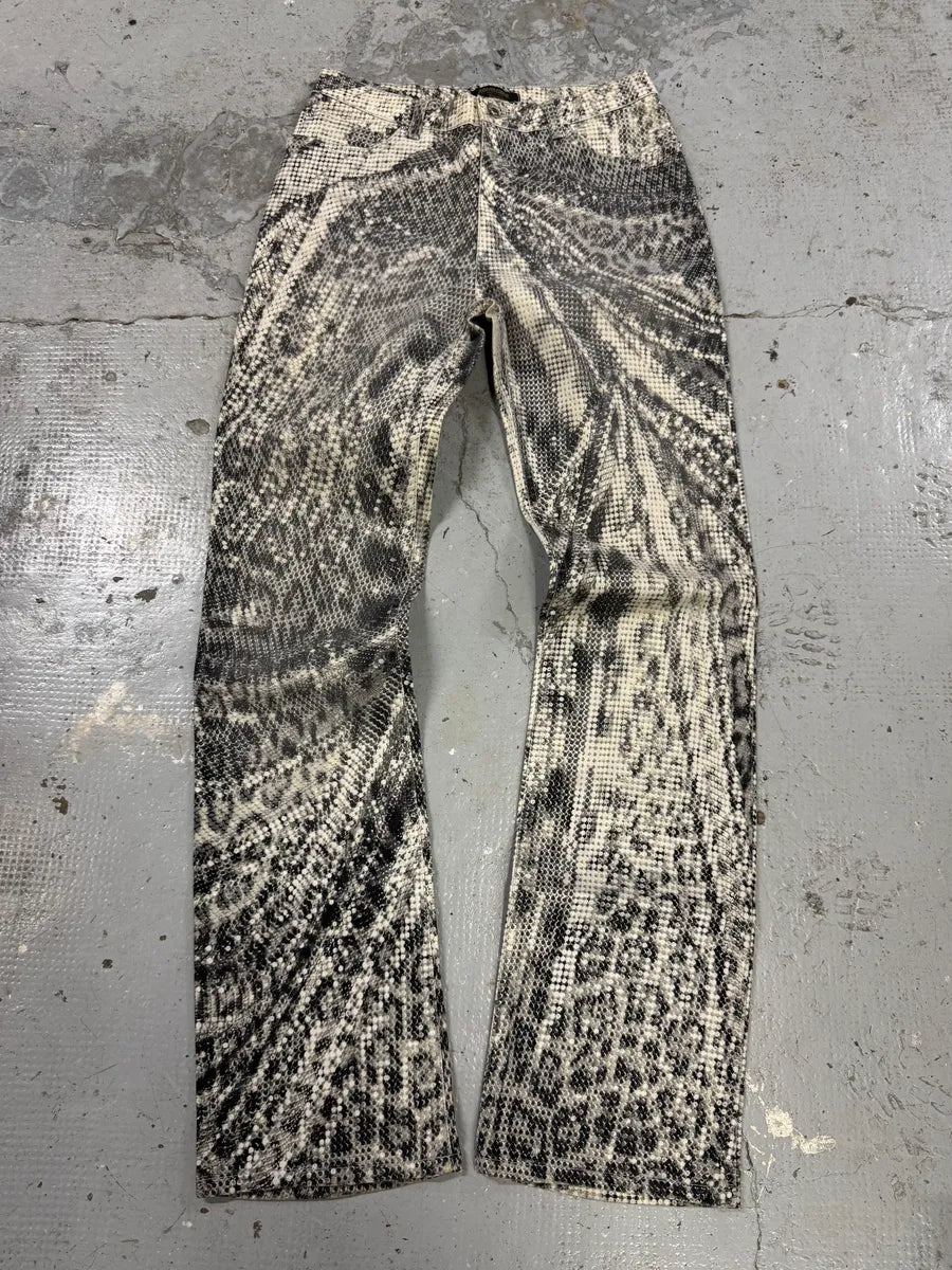 2000s Roberto Cavalli Luxury Animal Print Grey Pants PnpEdNI 0