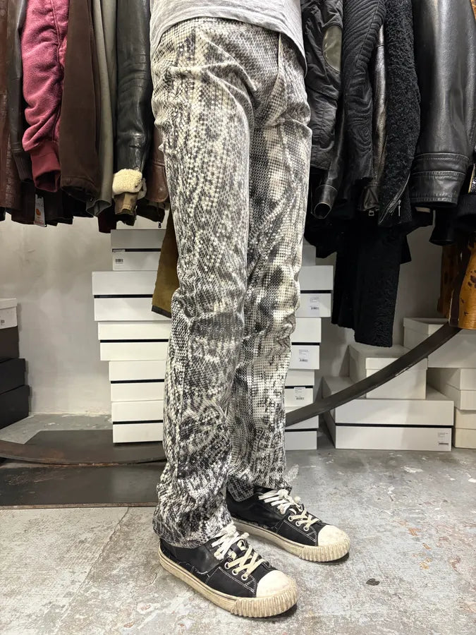 2000s Roberto Cavalli Luxury Animal Print Grey Pants PnpEdNI 2