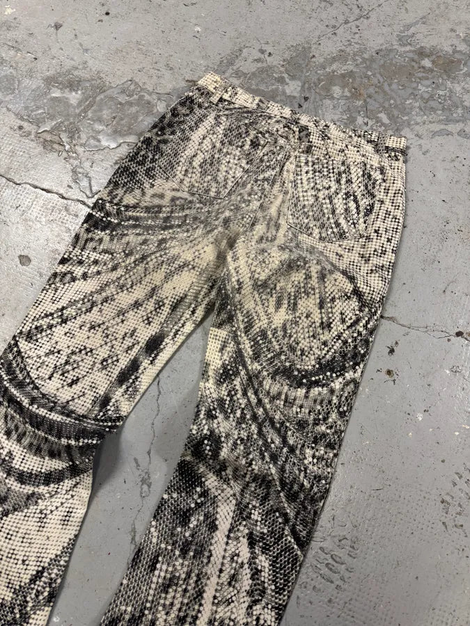 2000s Roberto Cavalli Luxury Animal Print Grey Pants PnpEdNI 8