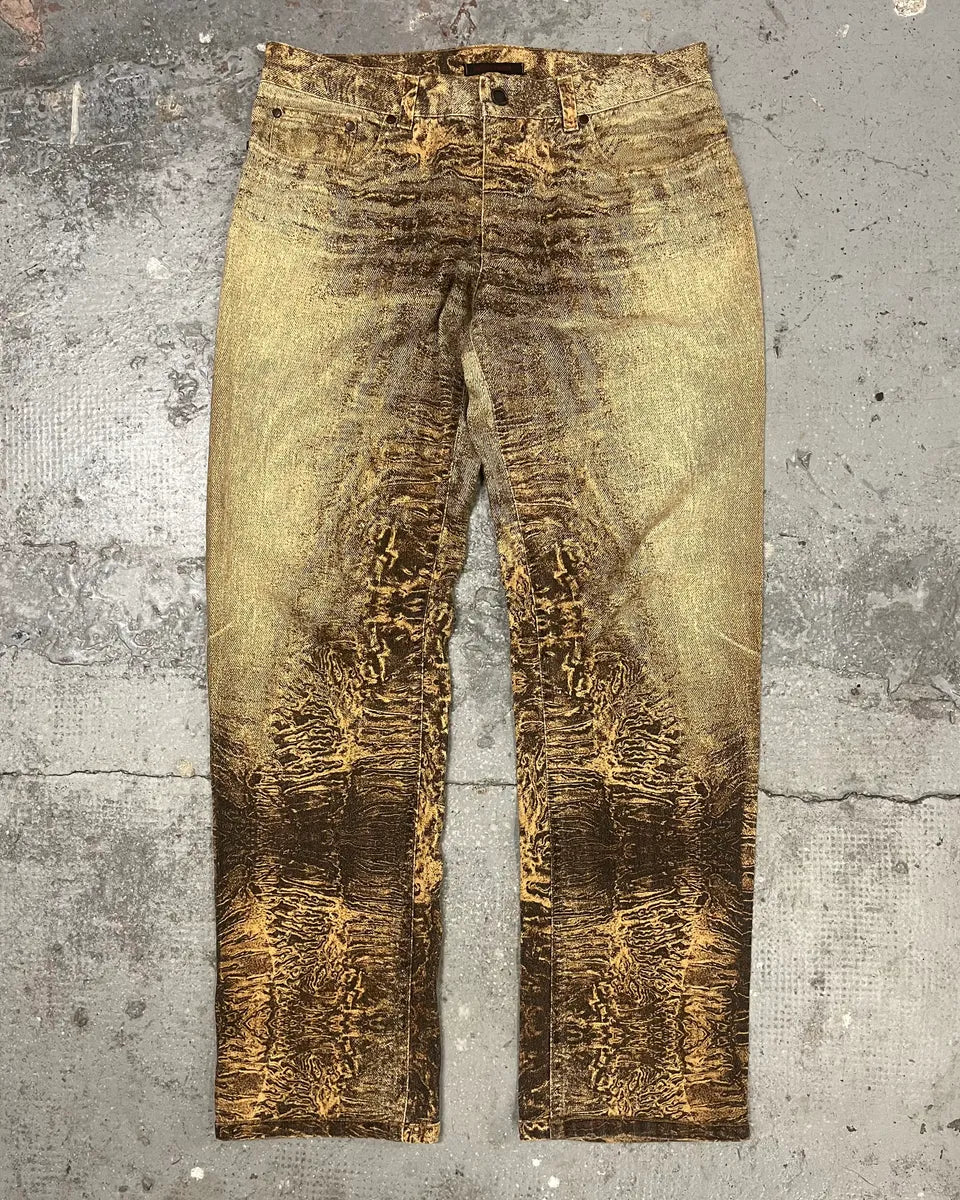 2000s Roberto Cavalli Marble Cozy Pants (M) 0