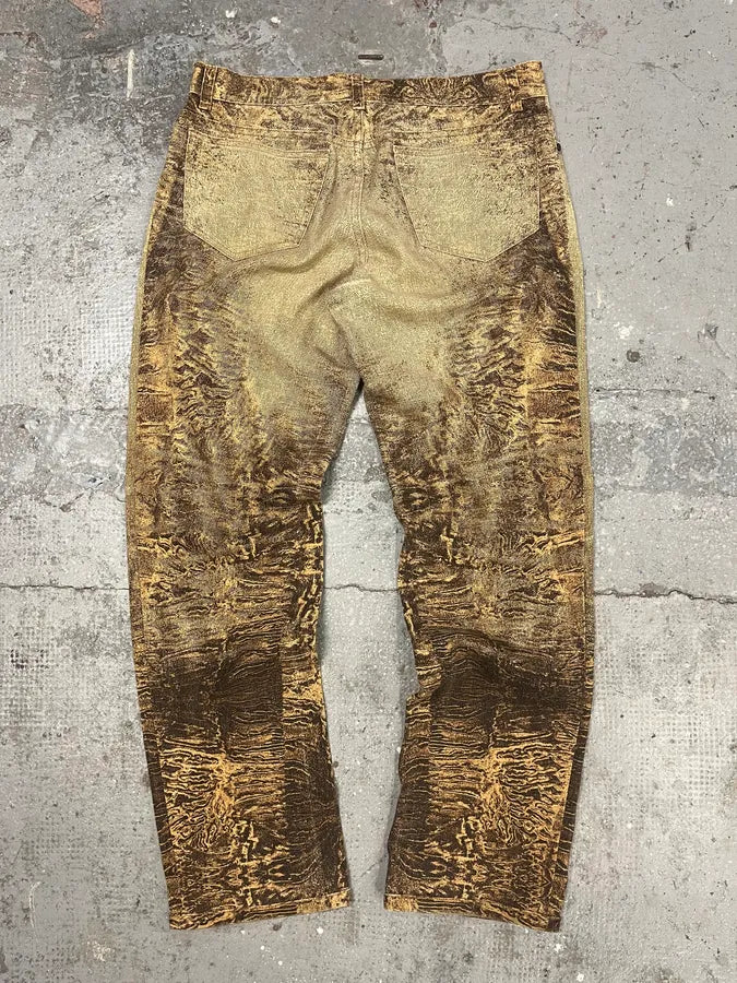 2000s Roberto Cavalli Marble Cozy Pants (M) 3