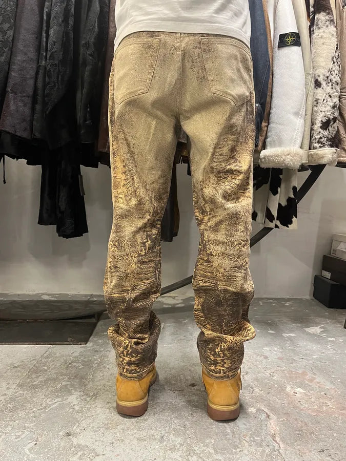 2000s Roberto Cavalli Marble Cozy Pants (M) 6