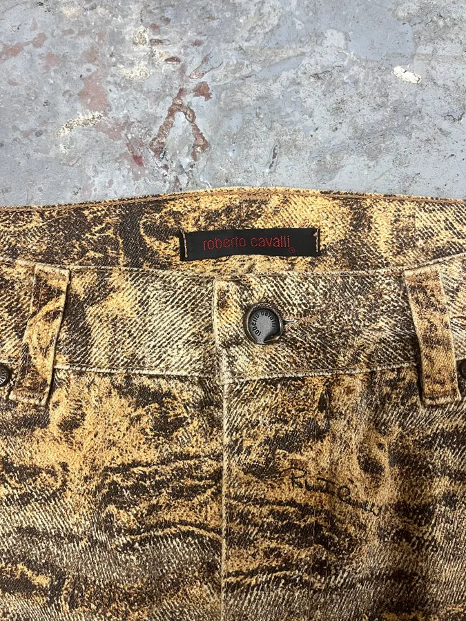 2000s Roberto Cavalli Marble Cozy Pants (M) 7