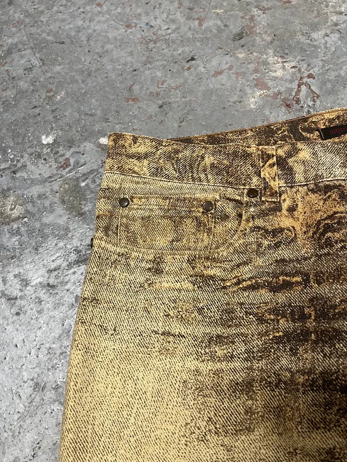 2000s Roberto Cavalli Marble Cozy Pants (M) 8