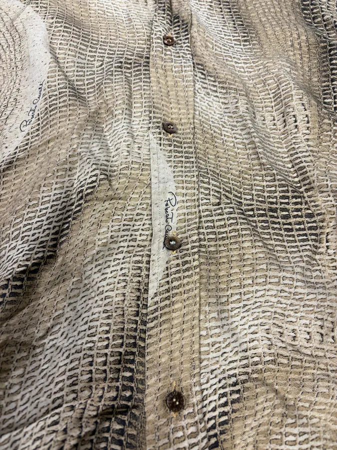 2000s Roberto Cavalli Marble Effect Taup Contemporary Shirt (L) sJTuiCo 6