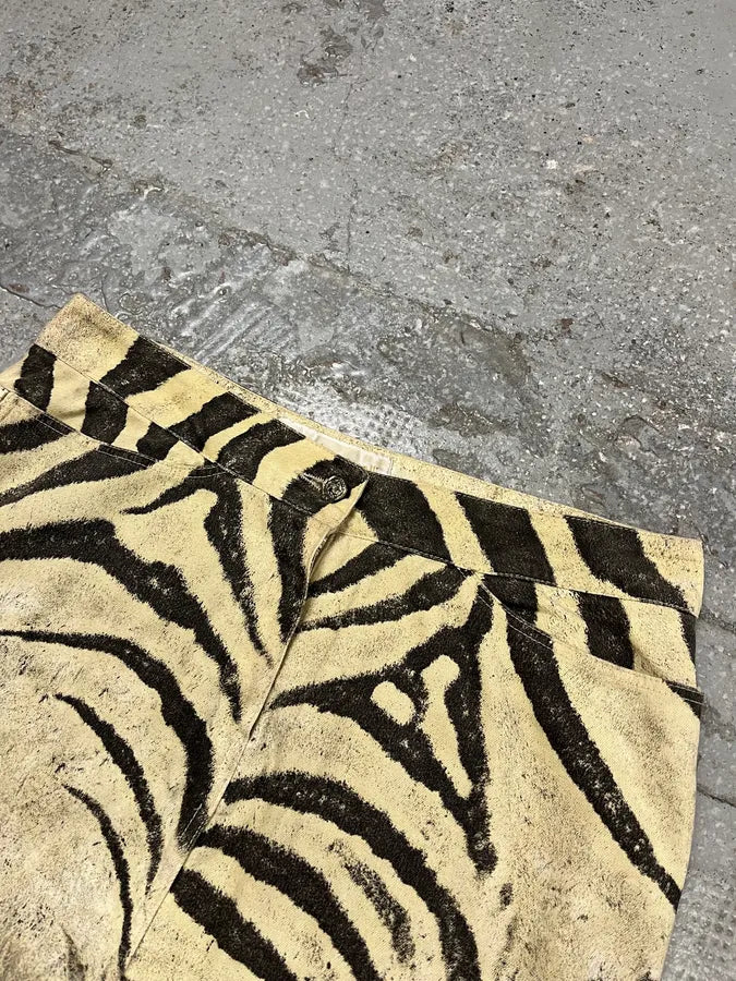 2000s Roberto Cavalli Marble Zebra Beige Skirt (M) tRaxItN 1