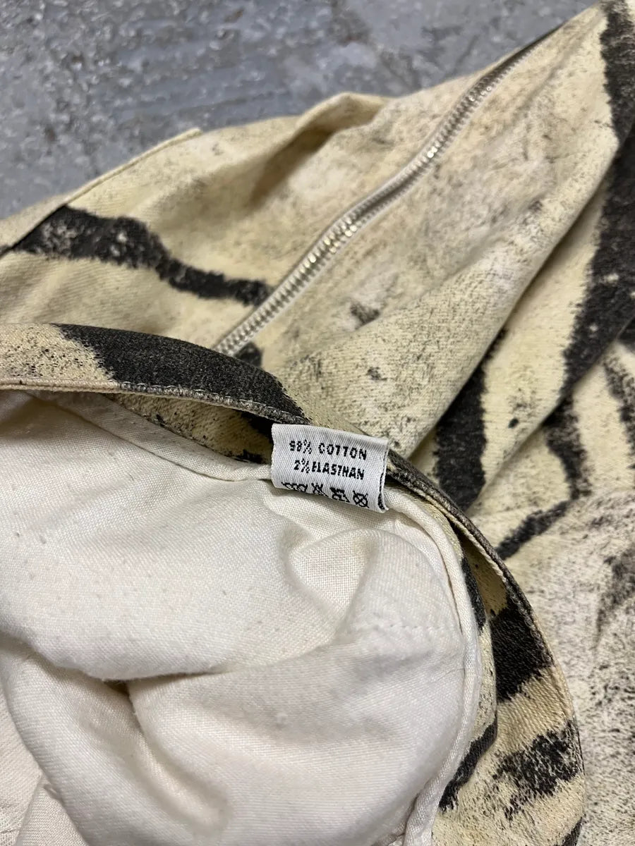 2000s Roberto Cavalli Marble Zebra Beige Skirt (M) tRaxItN 10