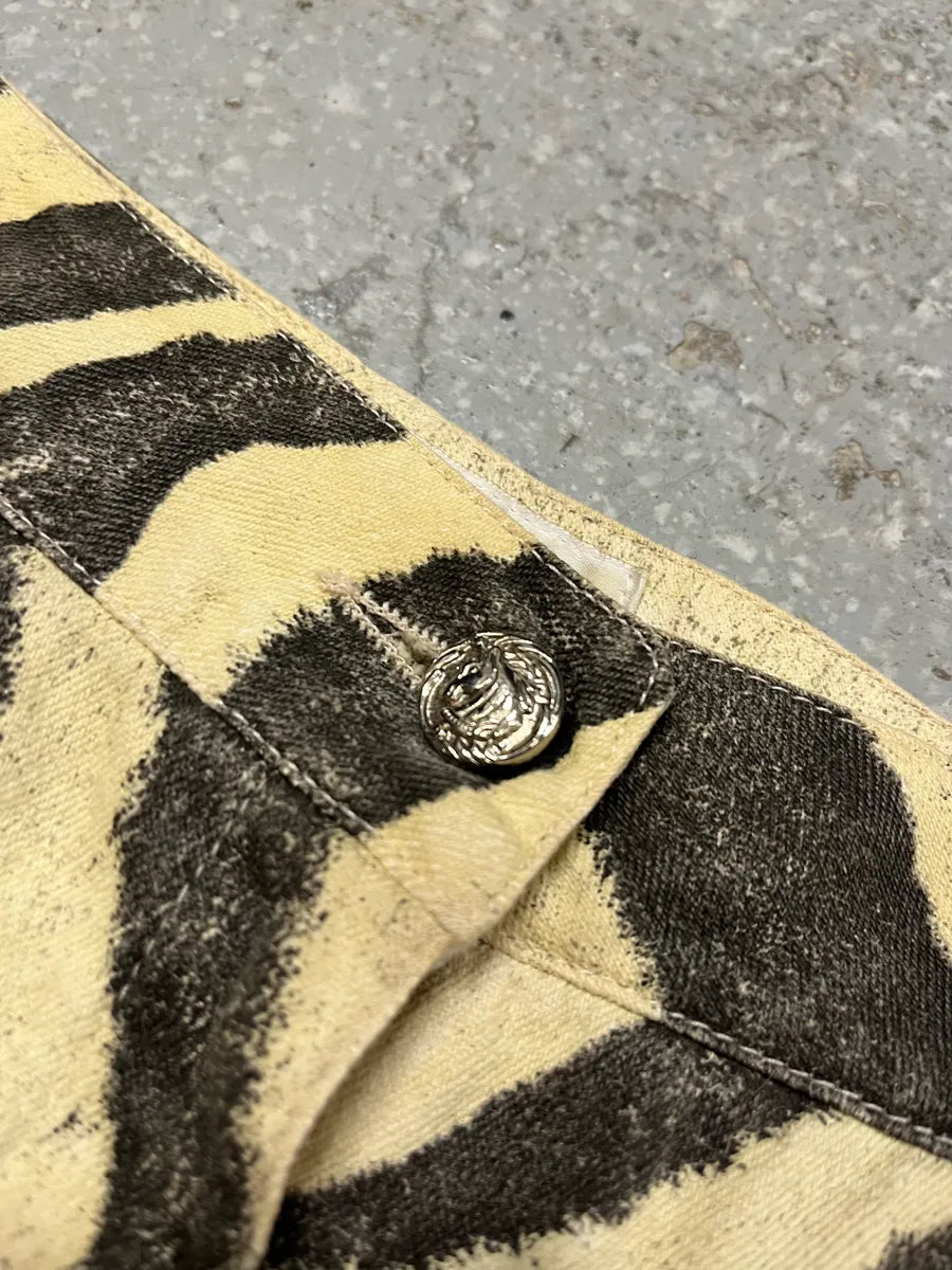 2000s Roberto Cavalli Marble Zebra Beige Skirt (M) tRaxItN 6