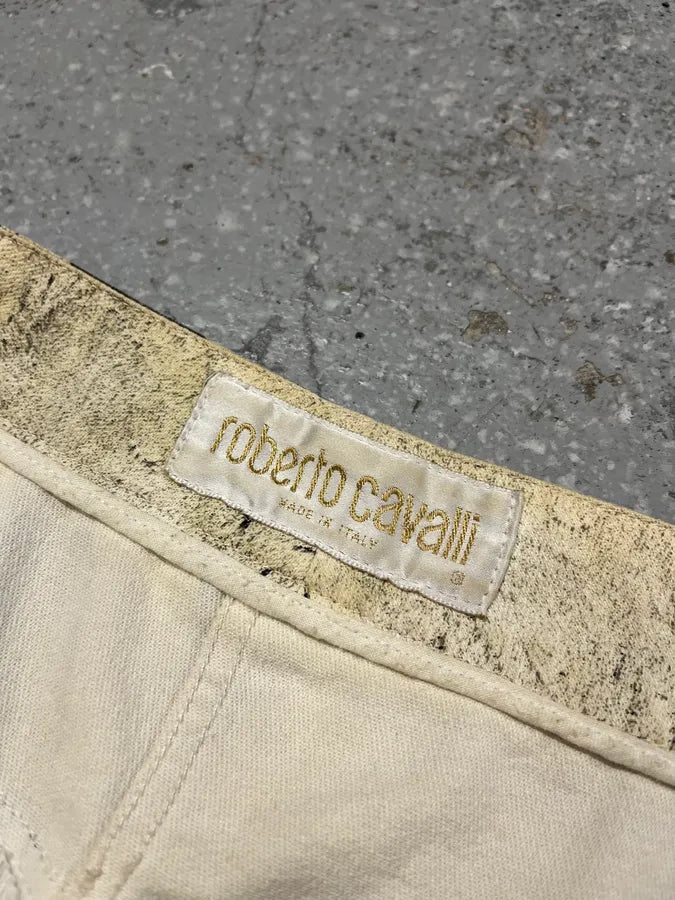 2000s Roberto Cavalli Marble Zebra Beige Skirt (M) tRaxItN 8