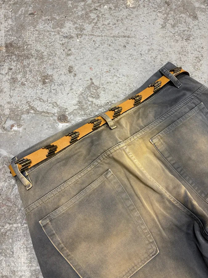 2000s Roberto Cavalli Metal Snake Leather Brown Belt ksFTbBs 1