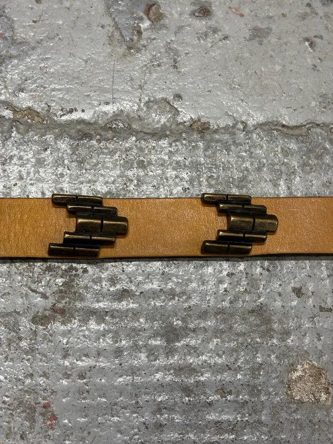 2000s Roberto Cavalli Metal Snake Leather Brown Belt ksFTbBs 6