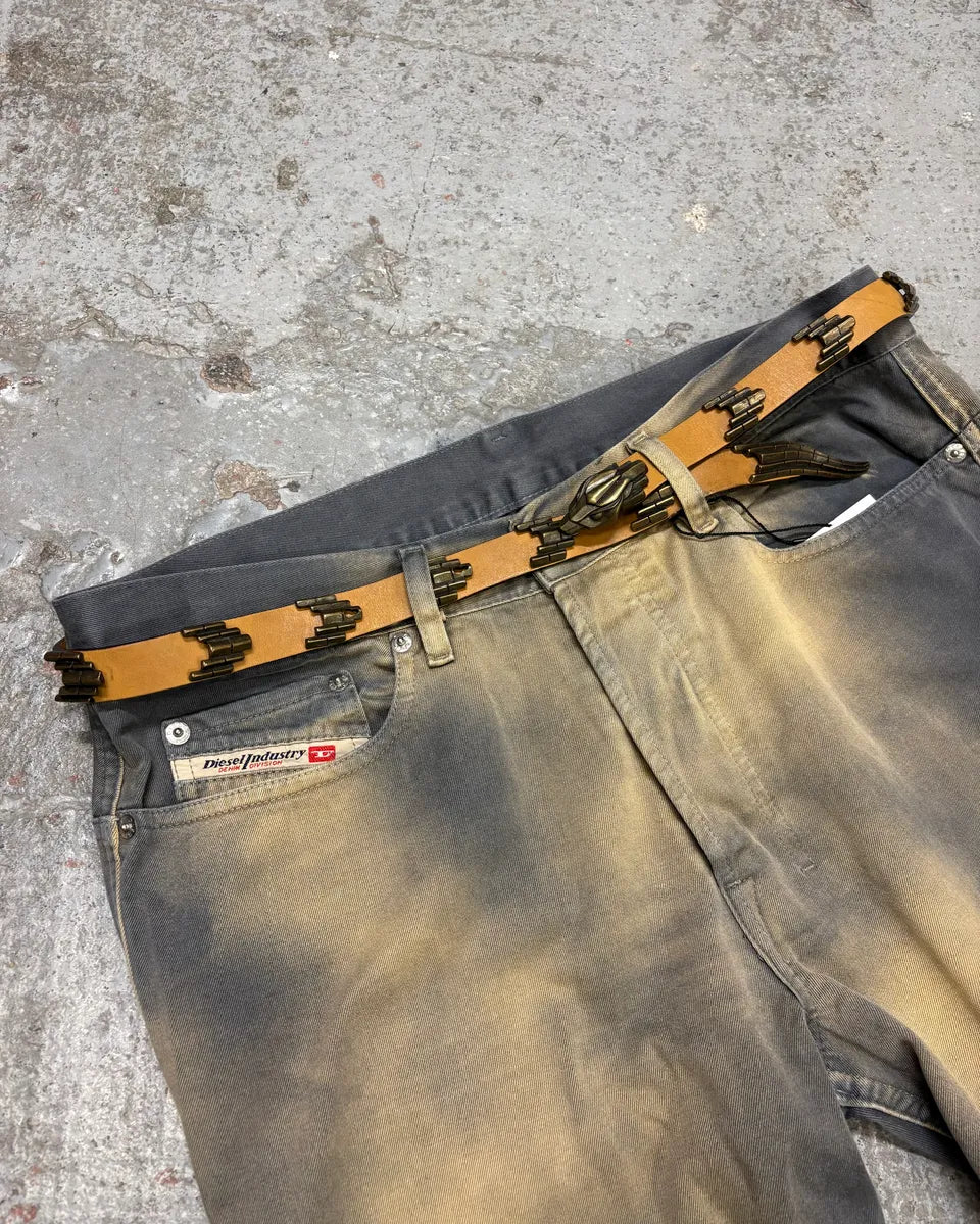 2000s Roberto Cavalli Metal Snake Leather Brown Belt ksFTbBs 0