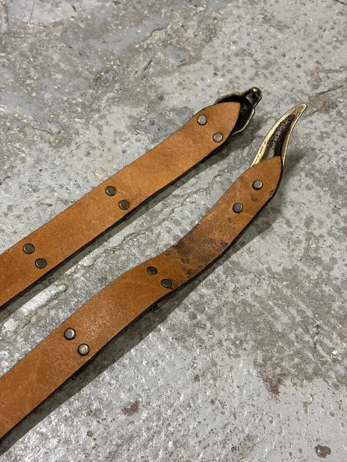 2000s Roberto Cavalli Metal Snake Leather Brown Belt ksFTbBs 4