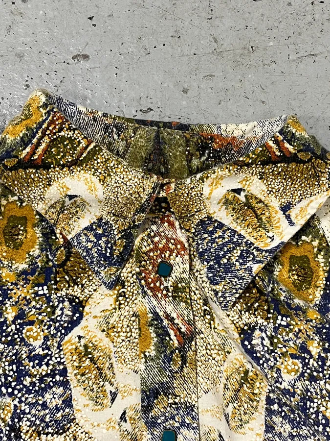 2000s Roberto Cavalli Mosaic Gradient White Shirt EjLixTH 6